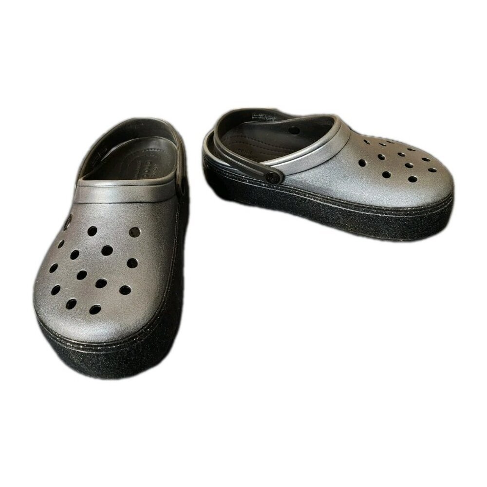 Size 7 Crocs Crocband Metallic Platform Clog 205912